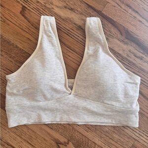 Kindred Bravely Sublime bamboo plunge maternity/nursing bra - oatmeal